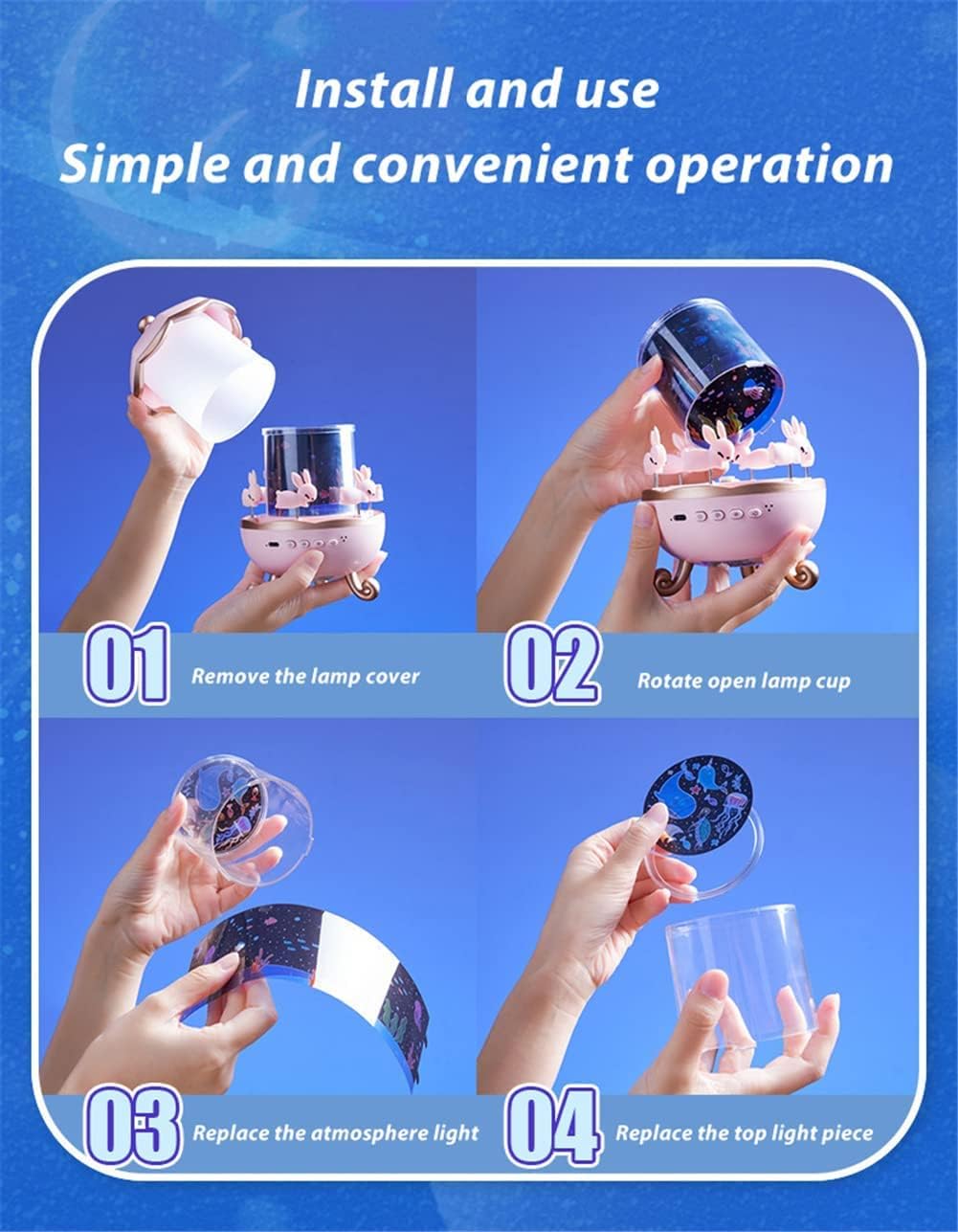 Bunny’s Carousel Rotating Night Light