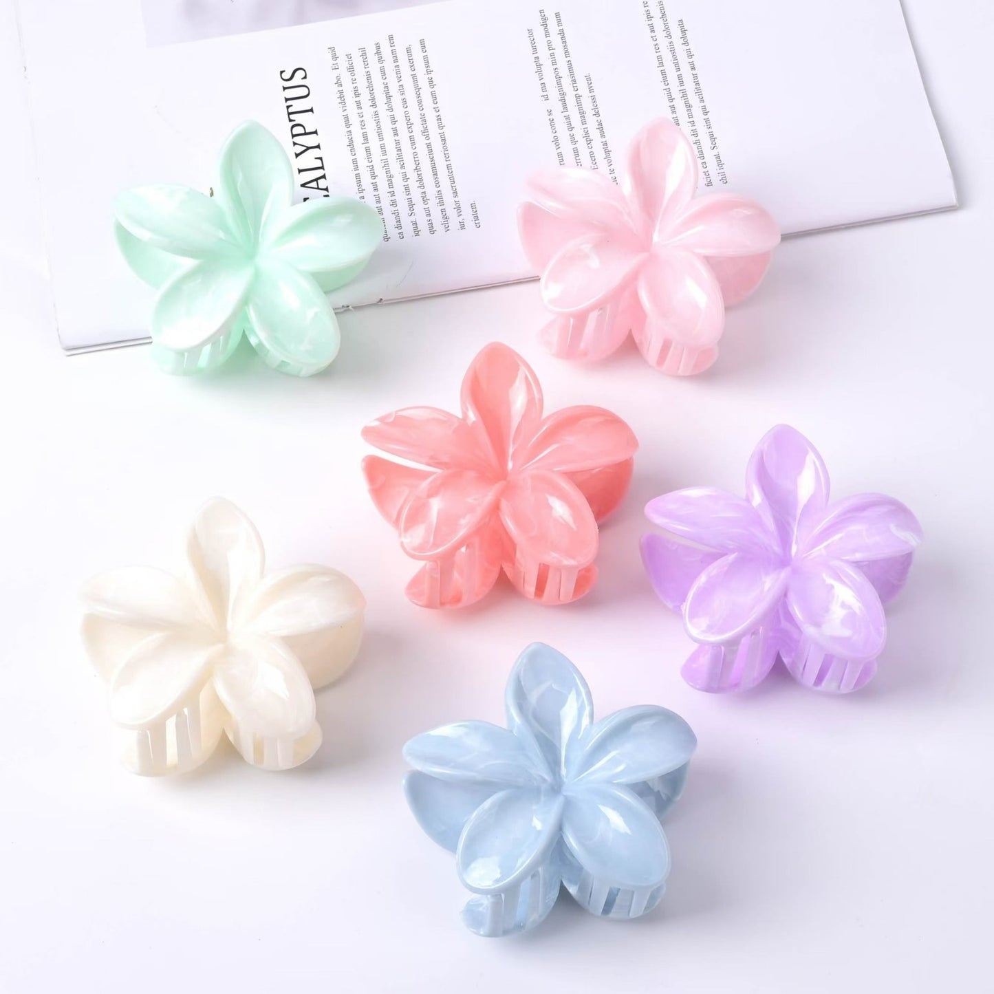 🌺 Hawaiian Flower Hair Claw Clip