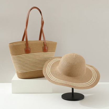 ☀️ Summer Straw Hat & Bag Set