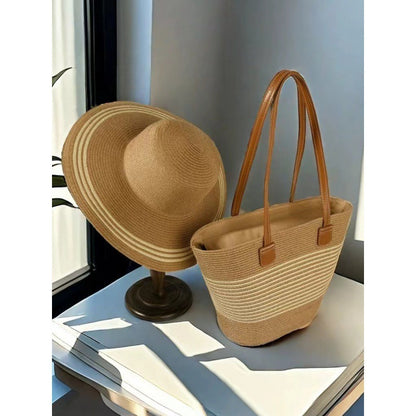 ☀️ Summer Straw Hat & Bag Set