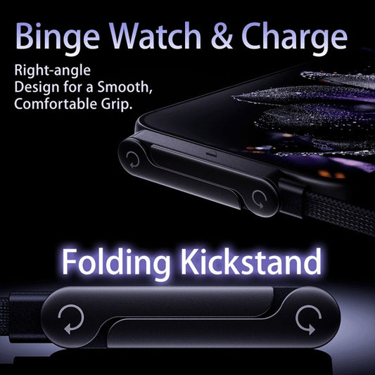 240W Fast Charging Cable with Foldable Stand