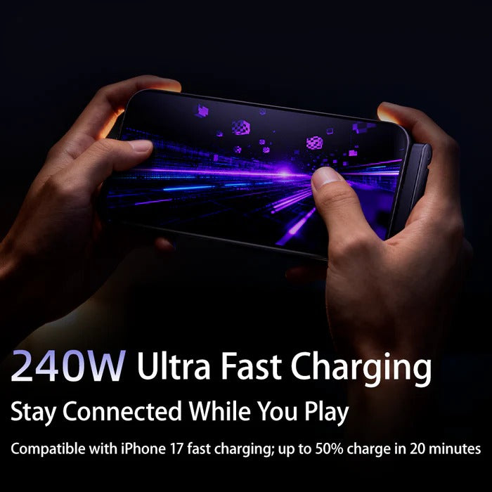240W Fast Charging Cable with Foldable Stand